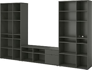 Стенка IKEA Vihals 337x37x200 Темно Серый