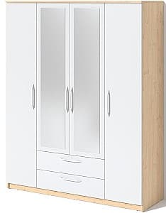 Шкаф Fabrik Home Linia №1 1600 (зеркало) Клён/Белый Ясень