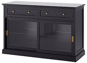 Шкаф витрина IKEA Malsjo black 145x92 см