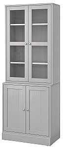 Шкаф витрина IKEA Havsta gray 81x47x212 см