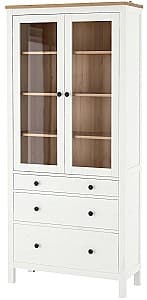 Шкаф витрина IKEA Hemnes white/brown 90x197 см