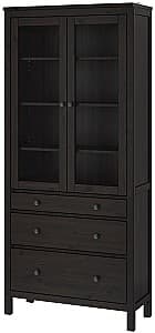 Dulap cu vitrina IKEA Hemnes Black-Brown 90×197 cm