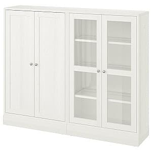 Dulap cu vitrina IKEA Havsta White 162x37x134 cm