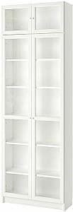 Dulap cu vitrina IKEA Billy/Oxberg 80x30x237 Alb