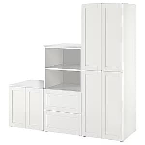 Детский шкаф IKEA Smastad/Platsa с рамой 180х57х181 Белый