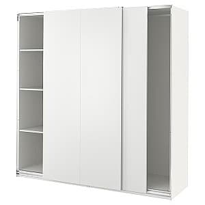 Dulap cupe IKEA Pax/Hasvik bara/rafturi 200x66x201 Alb