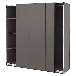 Шкаф-купе IKEA Pax/Hasvik штанга/полки 200x66x201 Темно-Серый