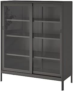 Dulap cu vitrina IKEA Idasen 120x140 Gri Inchis