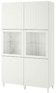 Dulap cu vitrina IKEA Besta/Sutterviken/Sindvik 120x42x202 Alb