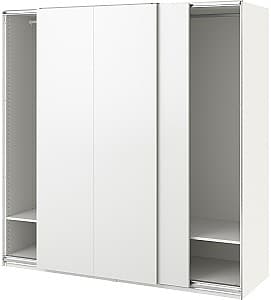 Шкаф-купе IKEA Pax/Hasvik полки/штанги 200x66x201 Белый