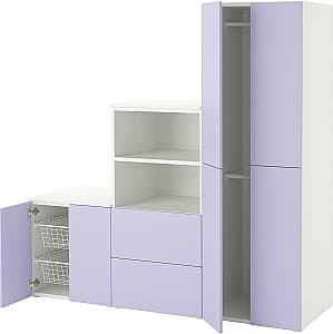 Dulap pentru copii IKEA Smastad/Platsa 180x57x181 Alb/Lila Deschis (Violet)