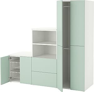 Dulap pentru copii IKEA Smastad/Platsa 180x57x181 Alb/Verde Deschis