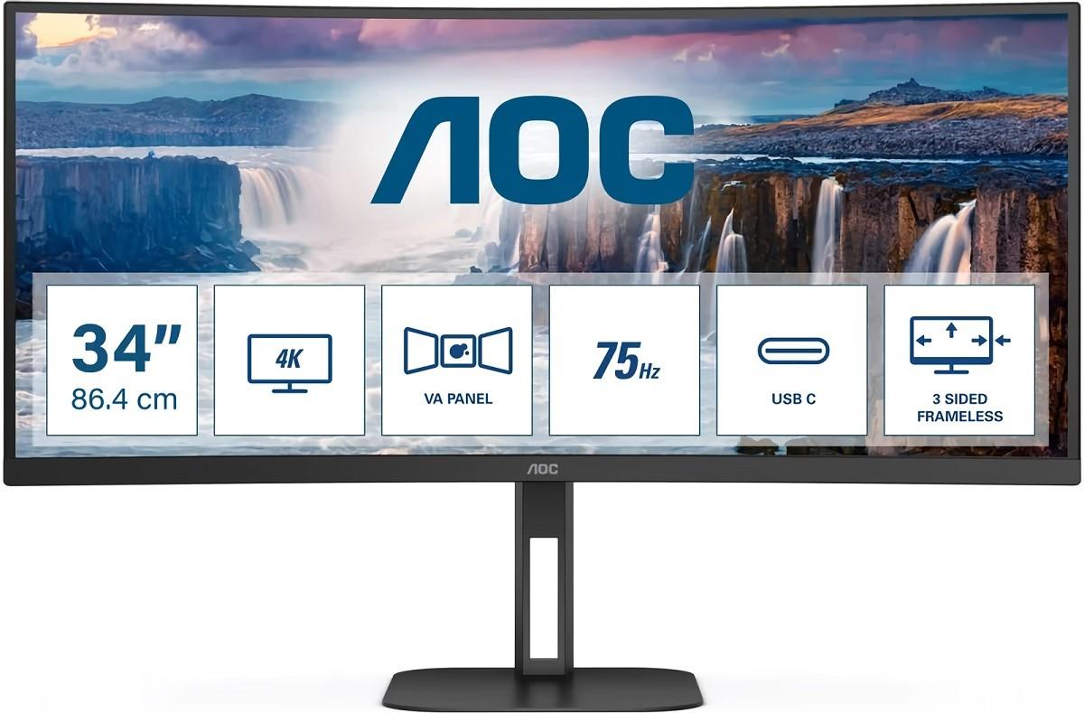 Игровой монитор AOC CU34V5C/BK Black