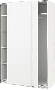 Шкаф-купе IKEA Pax/Hasvik штанга/полки 150x66x236 Белый