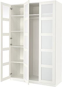 Шкаф IKEA Pax/Bergsbo матовое стекло 150x60x236 Белый