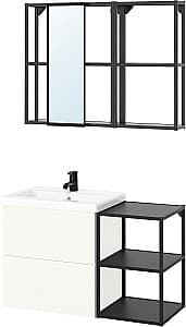 Set de mobila de baie IKEA Enhet/Tallen/Saljen cu cadru 102x43x65 Antracit/Alb