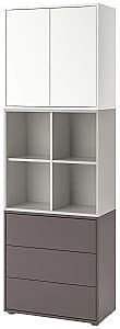 Шкаф IKEA Eket white / light gray / dark gray 70x35x212 см