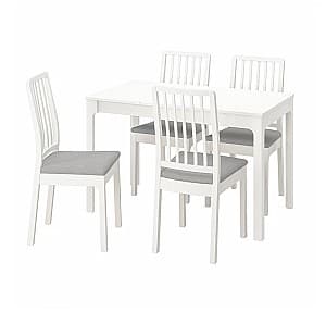 Set de masa si scaune IKEA Ekedalen White/Orrsta grey