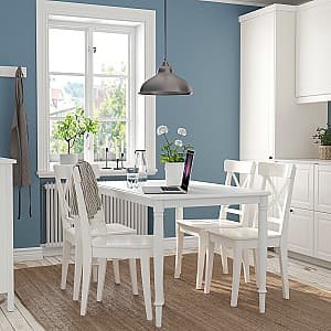 Набор стол и стулья IKEA Danderyd/Ingolf 130x80x75 (1+4) Белый