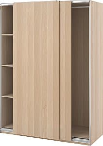 Шкаф-купе IKEA Pax/Hasvik штанга/полки 150x66x201 Под Дуб
