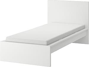 Pat IKEA Malm/Abygda ferma/cu saltea 90x200 Alb