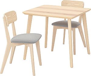 Set de masa si scaune IKEA Lisabo/Tallmyra 88x78 (1+2) Frasin/Gri