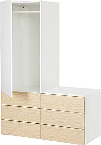 Antreu IKEA Platsa/Kalbaden 120x57x181 Alb/Aspect Pin Intens