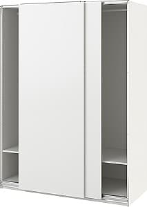 Шкаф-купе IKEA Pax/Hasvik штанги/полки 150x66x201 Белый