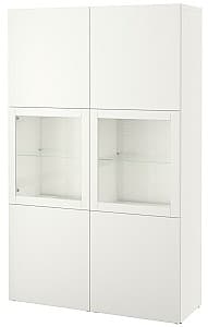 Шкаф витрина IKEA Besta Lappviken, Sindvik white glass, 120x40x192 см