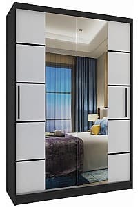 Dulap-cupe Belini Premium ME SZP6/1/B/W/0/KLP Alb Mat/Negru