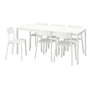 Set de masa si scaune IKEA Vangsta / Janinge White