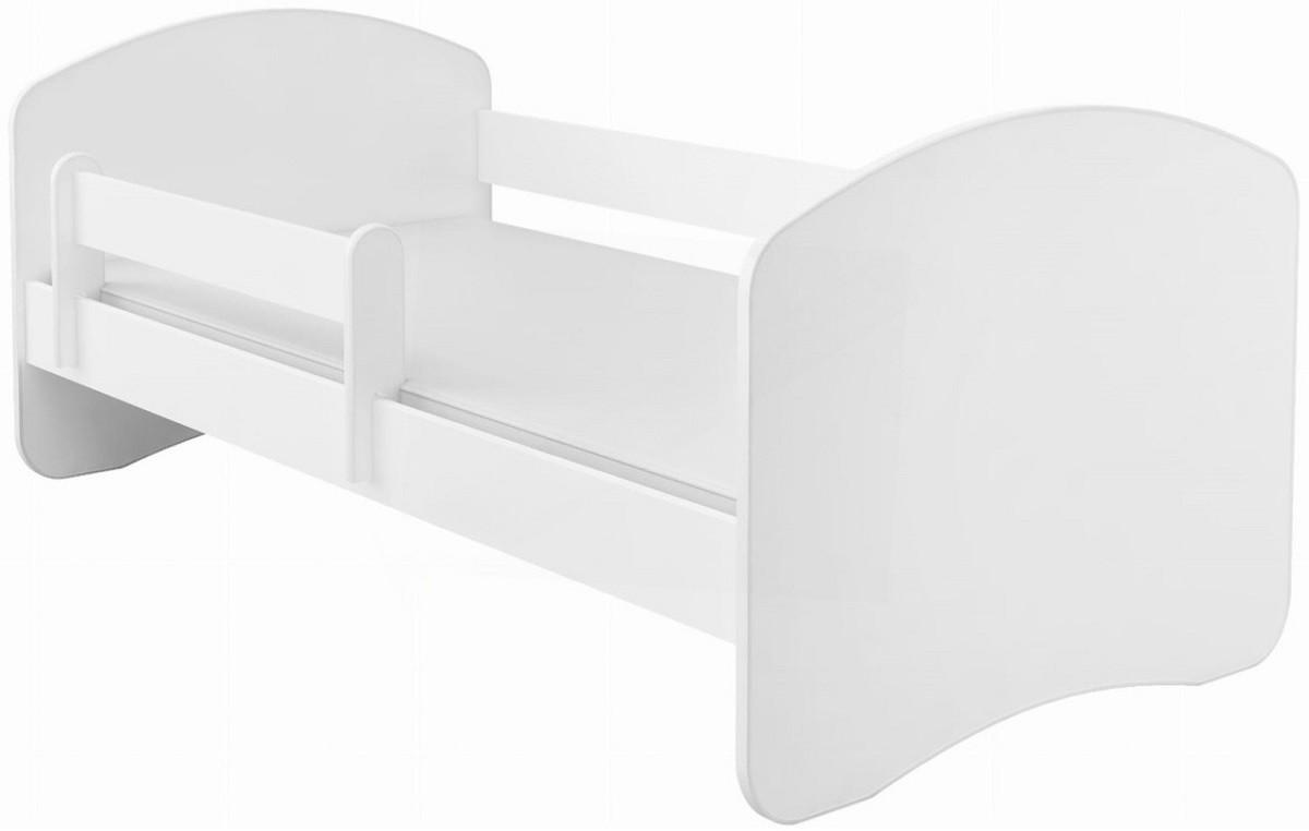 Pat copii Acma Meble Acma II 80x180 bariera/saltea 7cm Alb