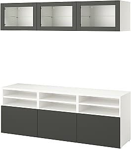 Стенка IKEA Besta/Lappviken/Fallsvik 180x42x192 Белый/Антрацит