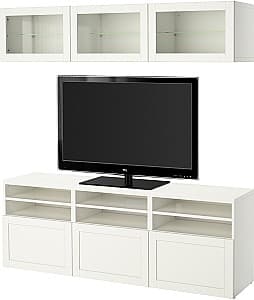 Стенка IKEA Besta/Hanviken c плавным закрытием 180x42x192 Белый