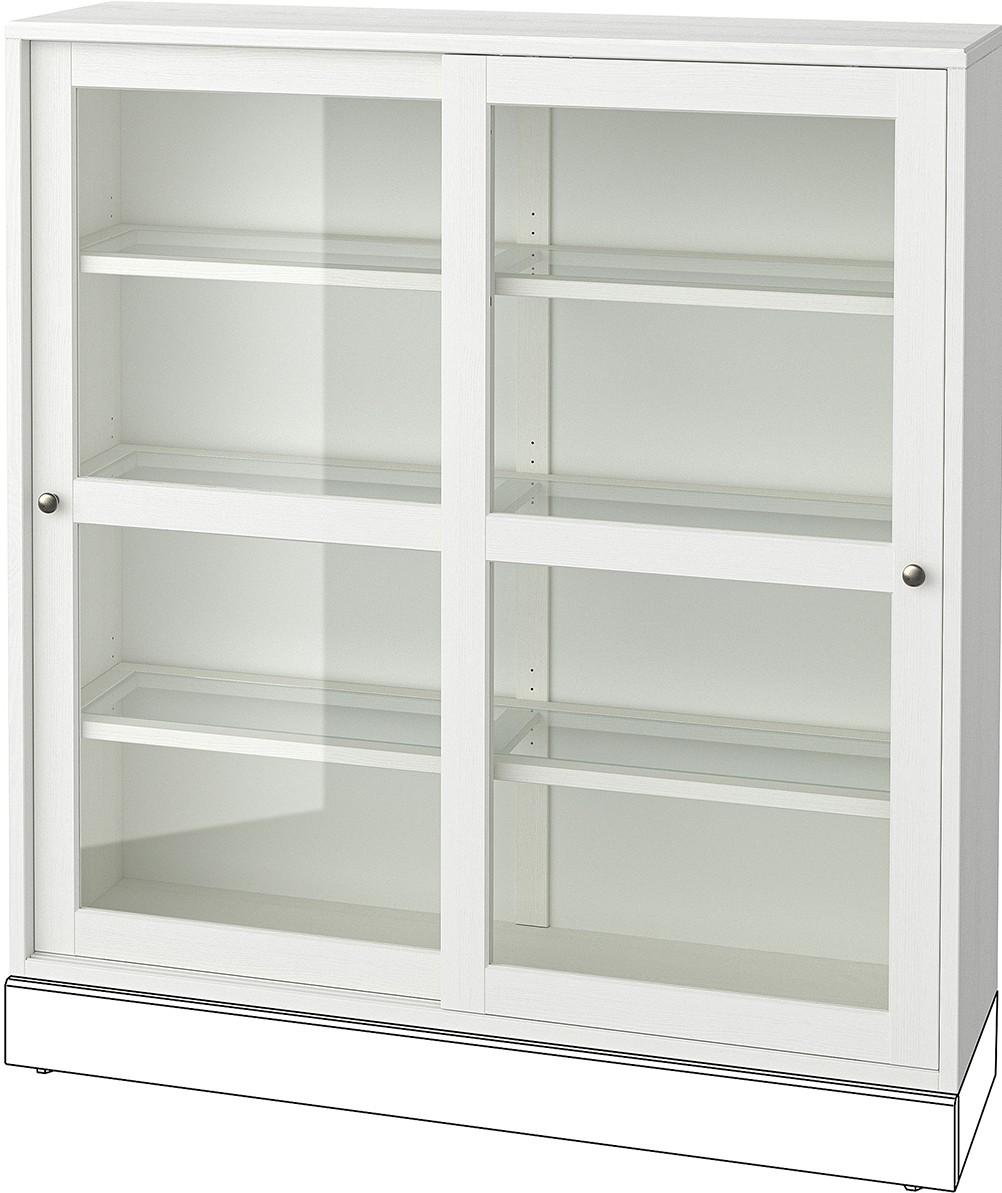 Dulap cu vitrina IKEA Havsta 121x35x123 Alb