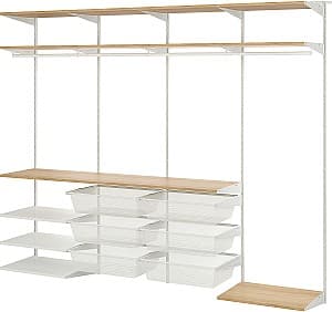 Стеллаж IKEA Boaxel 250x40x201 Белый/Дуб