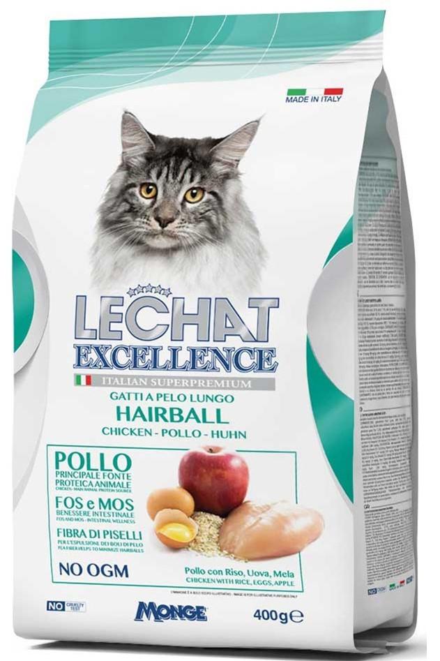 Hrana uscata pentru pisici Monge LECHAT EXCELLENCE HAIRBALL 400gr