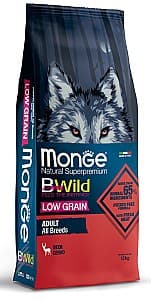 Hrana uscata pentru caini Monge BWILD LOW GRAIN ADULT Deer 12kg