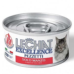 Hrana umeda pentru pisici Monge LECHAT EXCELLENCE FLAKES ONLY Beef  80gr