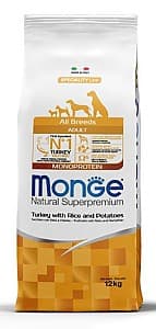 Hrana uscata pentru caini Monge ALL BREED ADULT Turkey/Rice/Potatoes 2.5kg