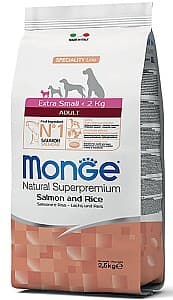 Hrana uscata pentru caini Monge EXTRA SMALL ADULT SALMONE/RICE 2.5kg