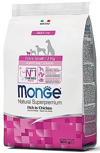 Hrana uscata pentru caini Monge EXTRA SMALL PUPPY 800gr