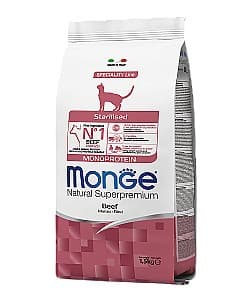 Hrana uscata pentru pisici Monge STERILISED MONOPROTEIN BEEF 1.5kg