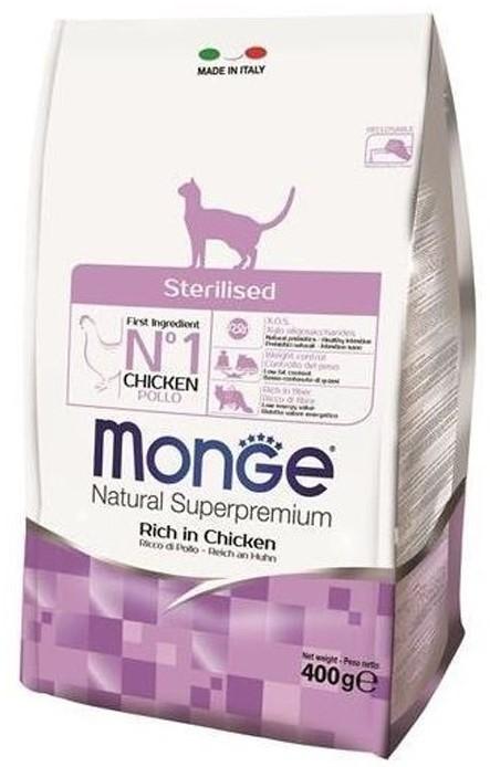 Сухой корм для кошек Monge STERILISED 400 gr Chicken