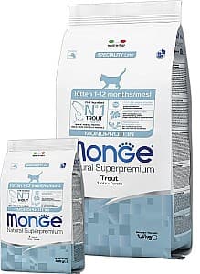 Hrana uscata pentru pisici Monge KITTEN MONOPROTEIN TROUT 400gr