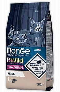 Hrana uscata pentru pisici Monge BWILD LOW GRAIN KITTEN Goose 1.5kg