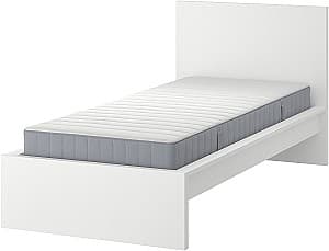 Кровать IKEA Malm/Valevag жесткий/с матрасом 90x200 Белый