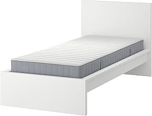 Pat IKEA Malm/Vesteroy exrta ferma/cu saltea 90x200 Alb