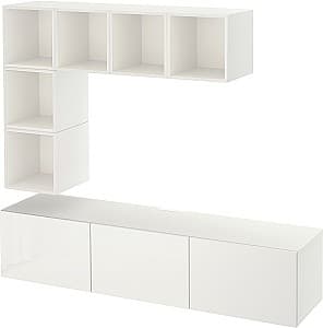 Living IKEA Besta/Eket/Selsviken 180x42x185 Alb