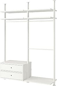 Стеллаж IKEA Elvarli 175x51x222/350 Белый